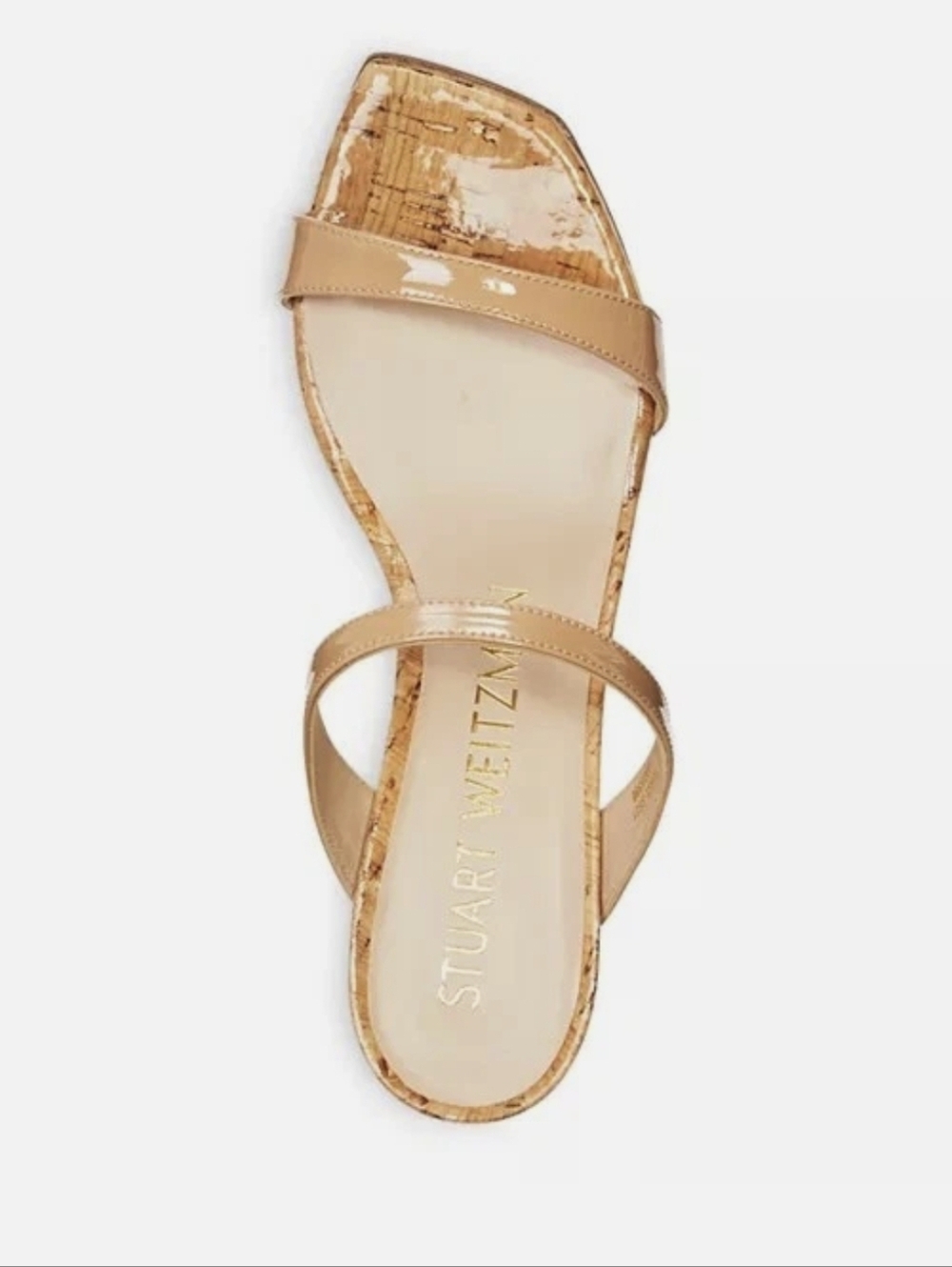 STUART WEITZMAN Womens Beige Cork Double Band Aleena Wedge Sandal 7 B MSRP $395 - Picture 14 of 16